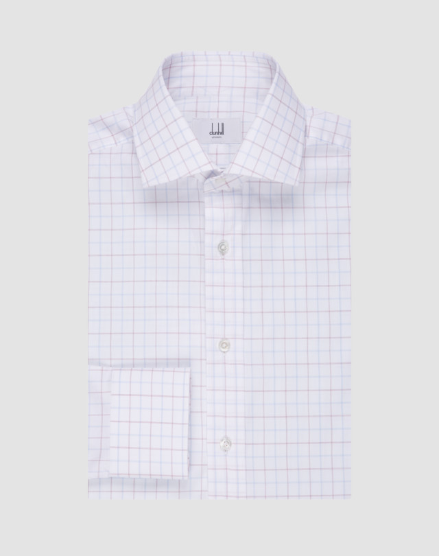 DUNHILL Cutaway Collar Check Shirt FORMAL SHIRTS Man f