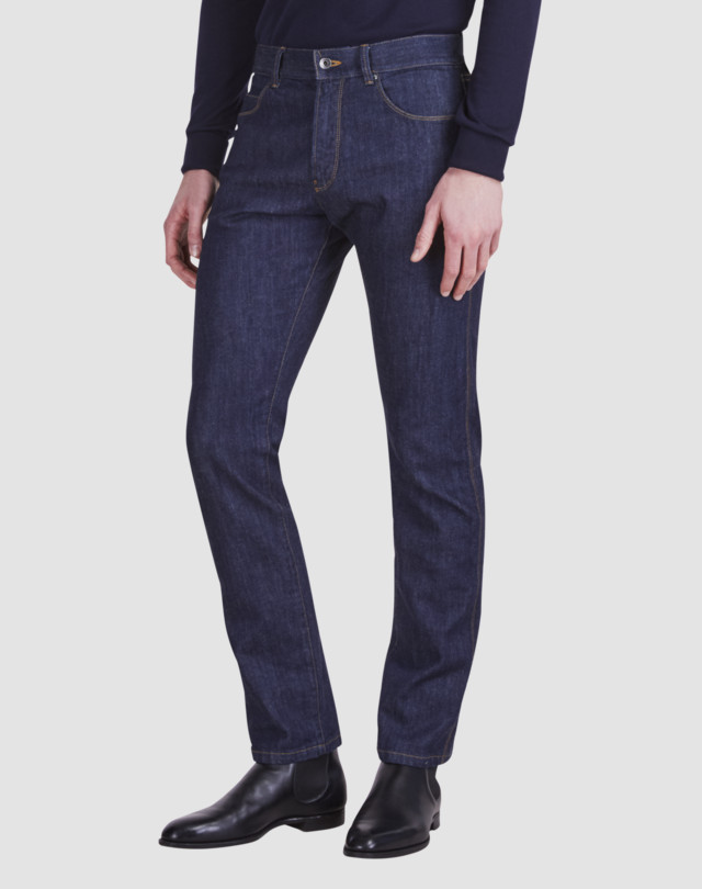 DUNHILL Jeans in denim taglio slim Pantaloni Uomo f