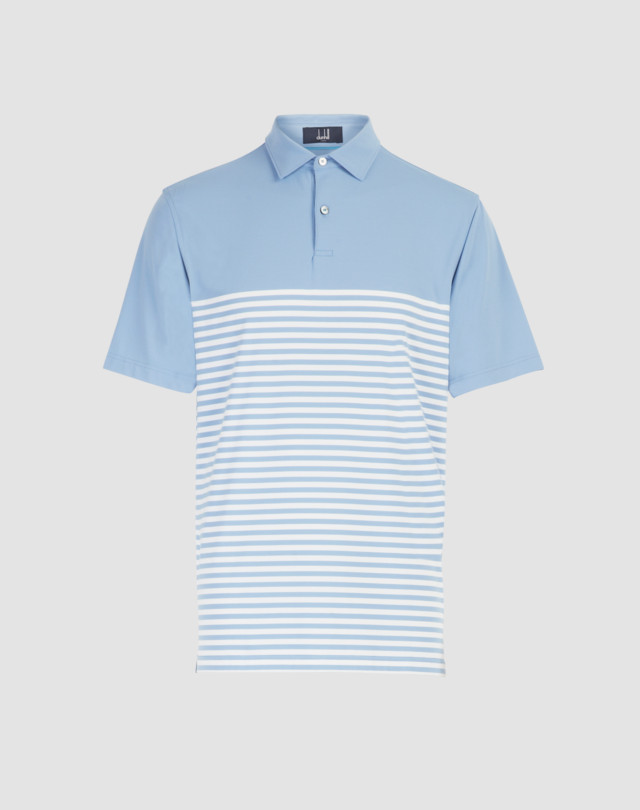 Men s Lewes Engineered Stripe Luxury LINKS Polo dunhill BE
