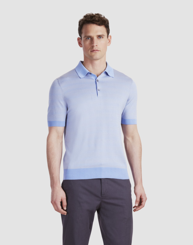 DUNHILL Polo da corsa in maglia jacquard POLO Uomo f