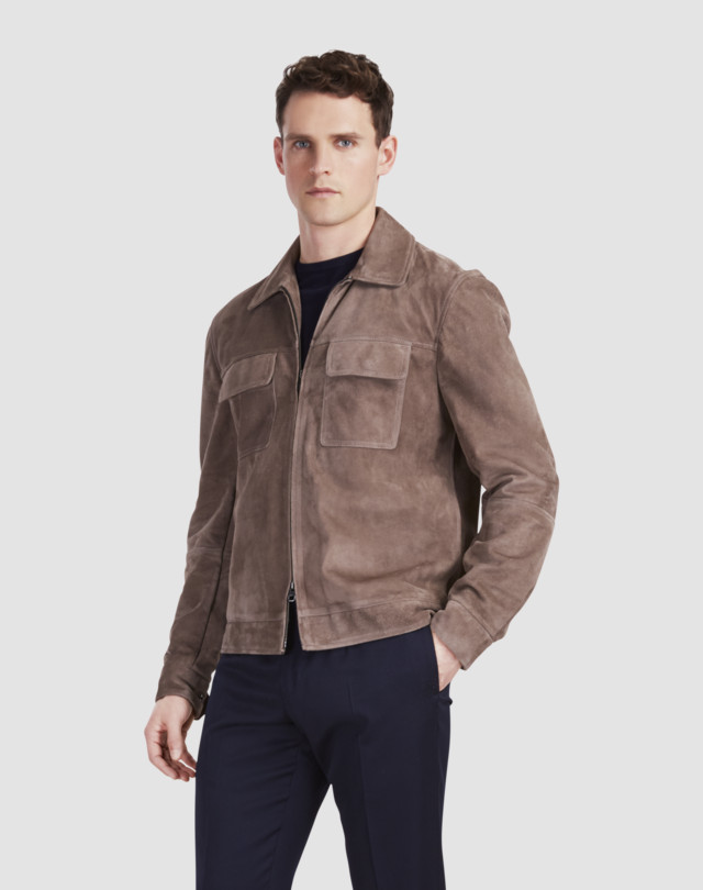 DUNHILL Suede Blouson BLOUSONS Man f