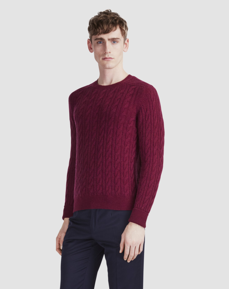 cashmere cable knit jumper