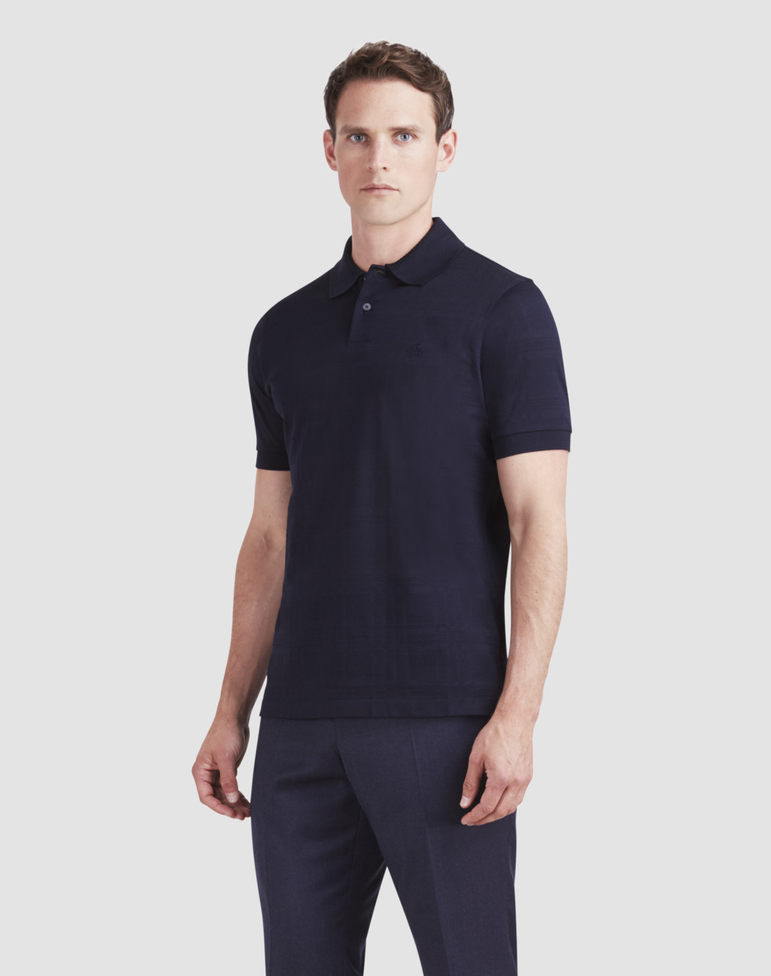 Textured Check Polo