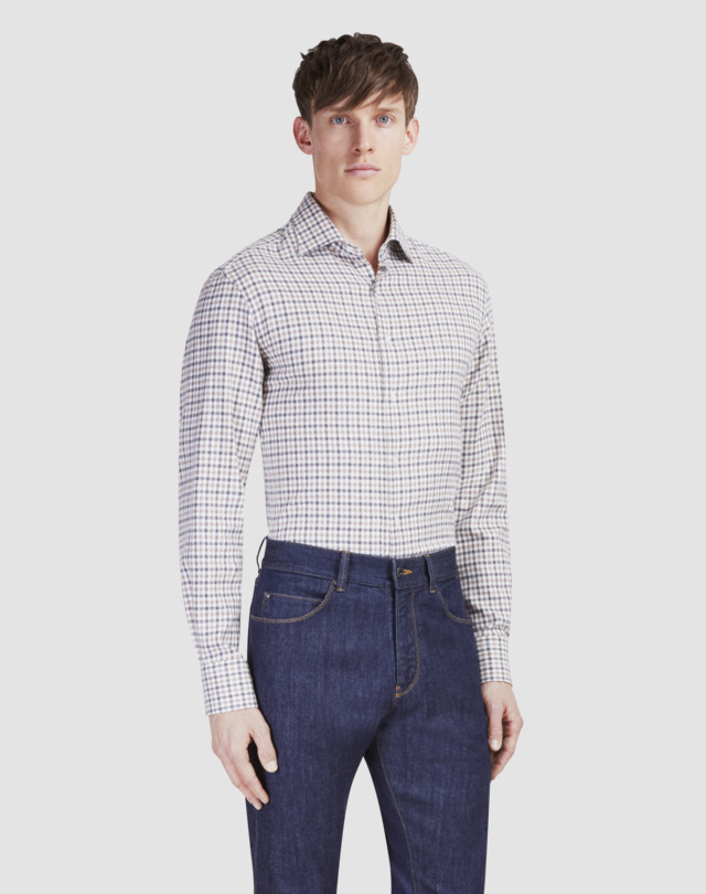 DUNHILL タッターソールチェック シャツ レジャー シャツ メンズ f
