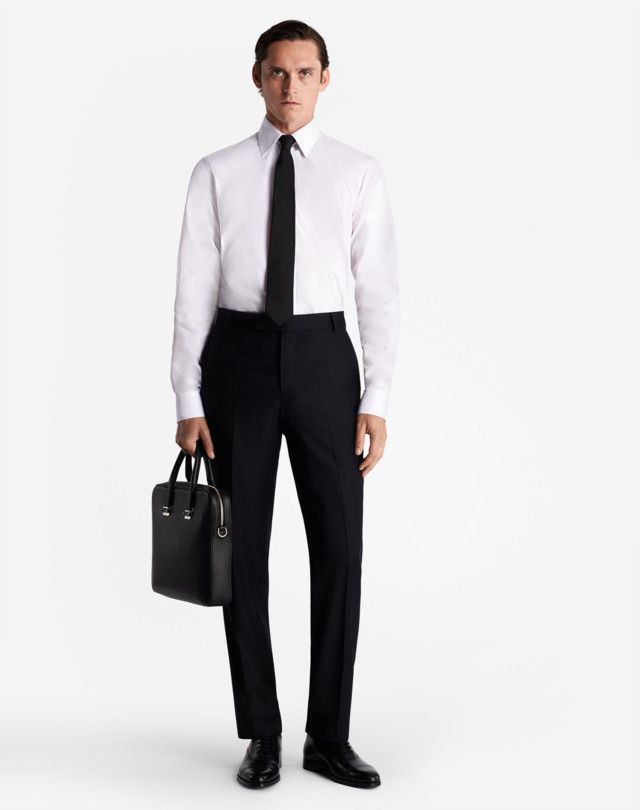 DUNHILL Belgravia Fit Wool Trousers Pants Man r