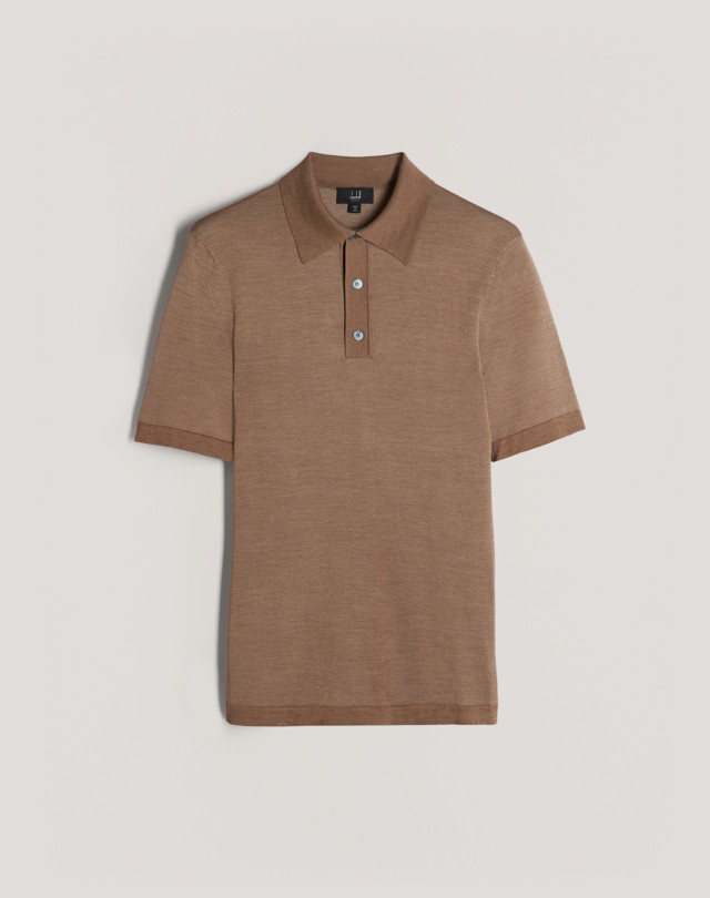 DUNHILL マイクロジャカード ポロ ニットポロ メンズ f