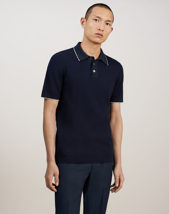 DUNHILL Contrast Trim Polo POLOS Man r