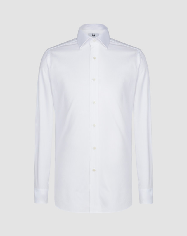 Shirt is shown in pale blue