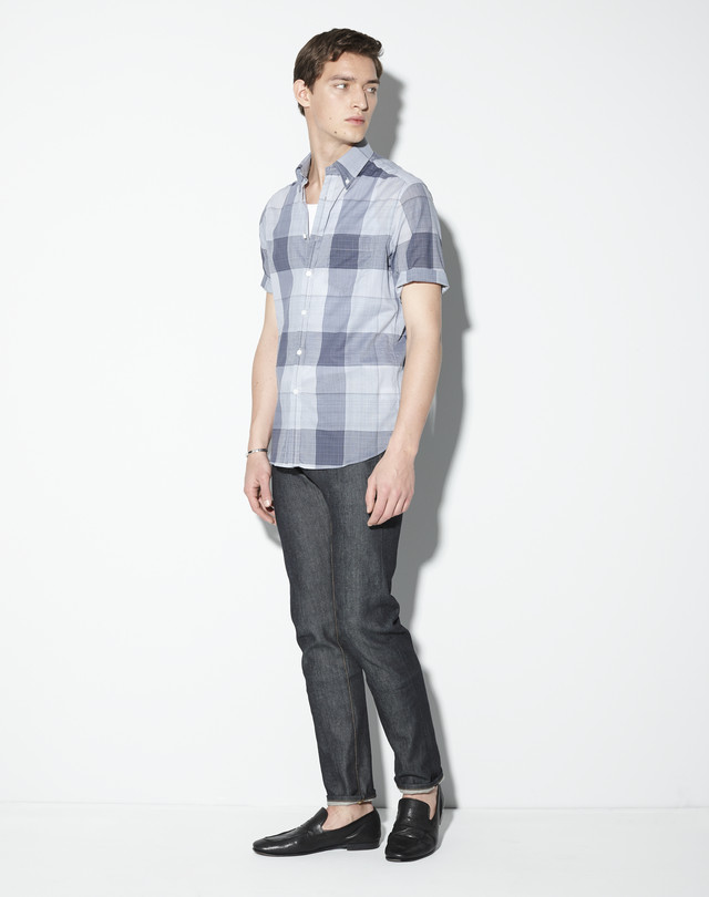 DUNHILL Short-Sleeved Oversized Check Shirt SHORT SLEEVE CASUAL SHIRTS Man f