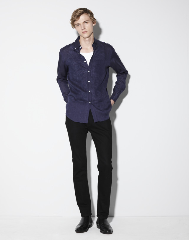 DUNHILL Oxford Buttondown Shirt LONG SLEEVE CASUAL SHIRTS Man f