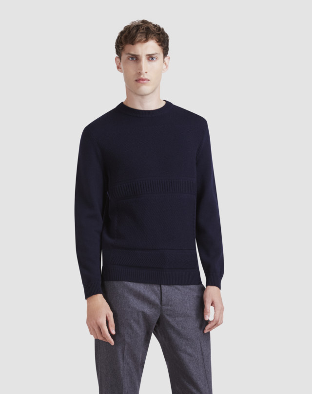 DUNHILL Striped Merino Wool T-Shirt Knitwear Man f