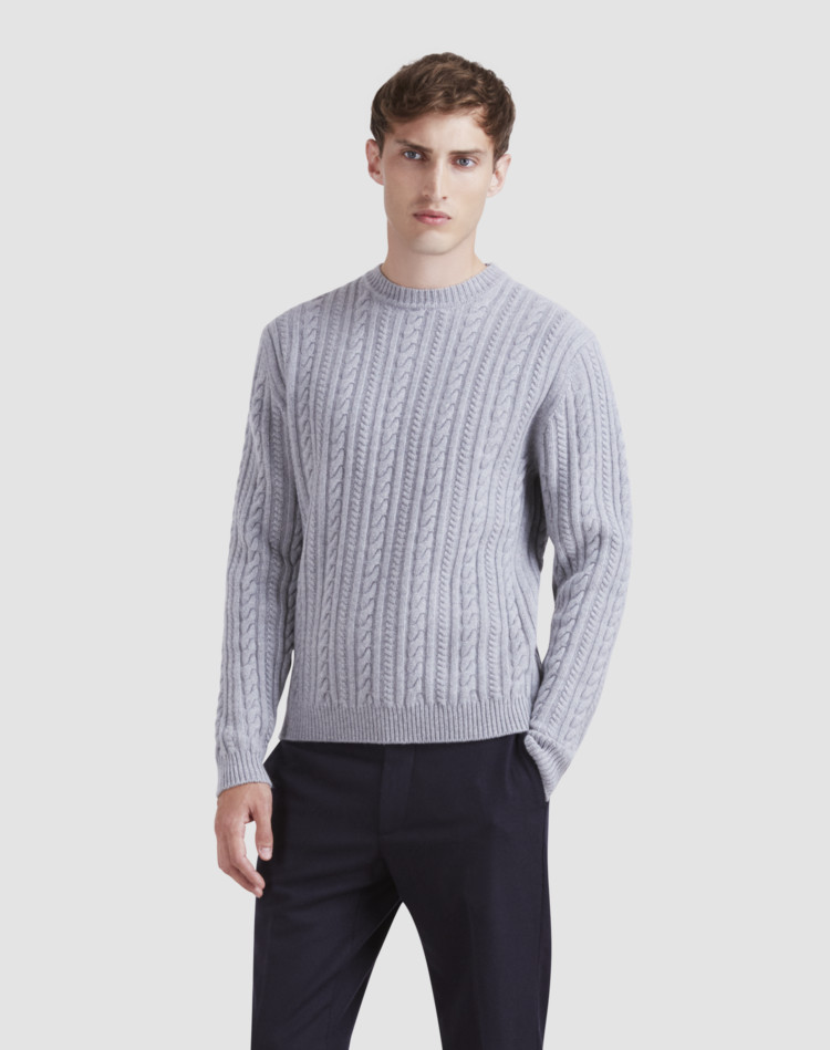 Men's Cable Knit Merino Cashmere Jumper | dunhill DK