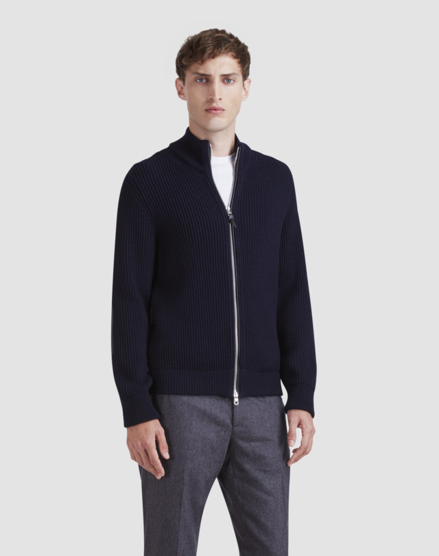 Men's Ribbed Zip Cardigan