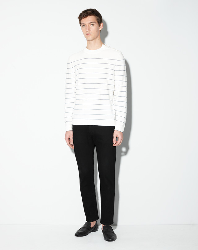 DUNHILL Breton Stripe Crew Neck Jumper Knitwear Man f