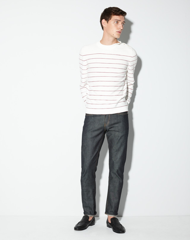 DUNHILL Breton Stripe Crew Neck Jumper JUMPERS Man f