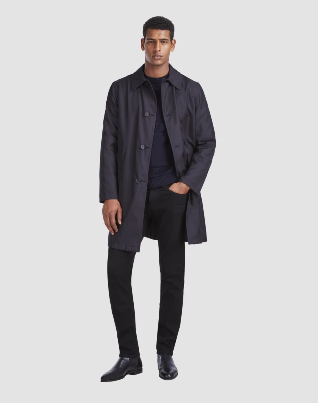 DUNHILL Impermeabile reversibile in seta e cashmere IMPERMEABILI Uomo f