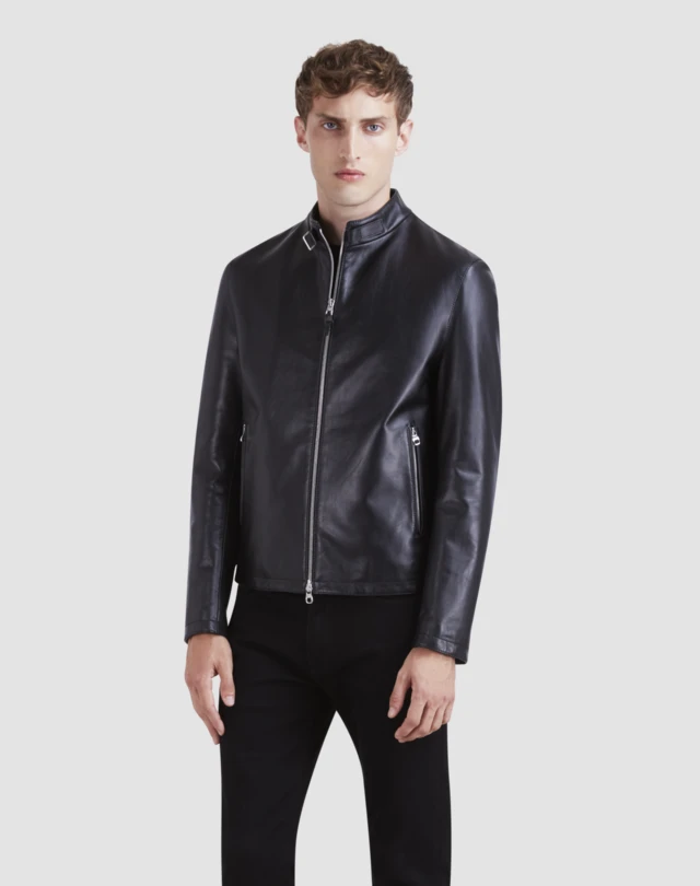 Men's Iconic Basic Black Leather Jacket