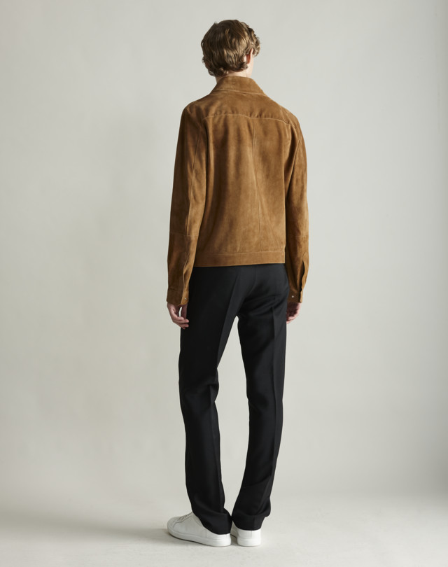 DUNHILL Suede Shirt Jacket LEATHER JACKETS Man d