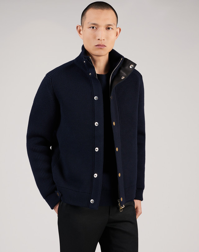 Men's Fisherman's Merino Rib Shearling Jacket | dunhill UK Online Store