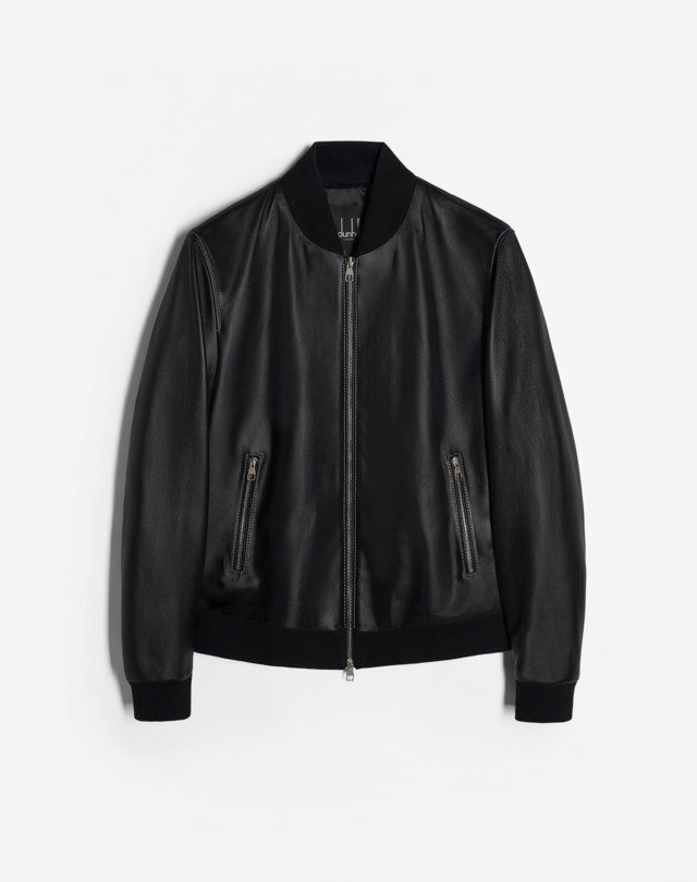 DUNHILL Leather Bomber LEATHER BOMBERS Man f