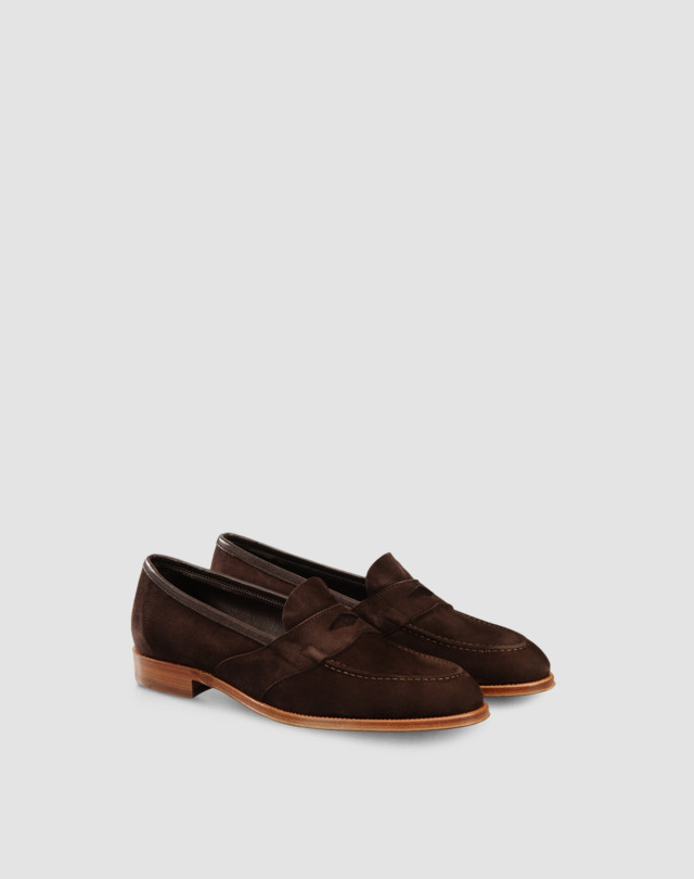 DUNHILL Suede saddle loafer Loafers & Drivers Man f