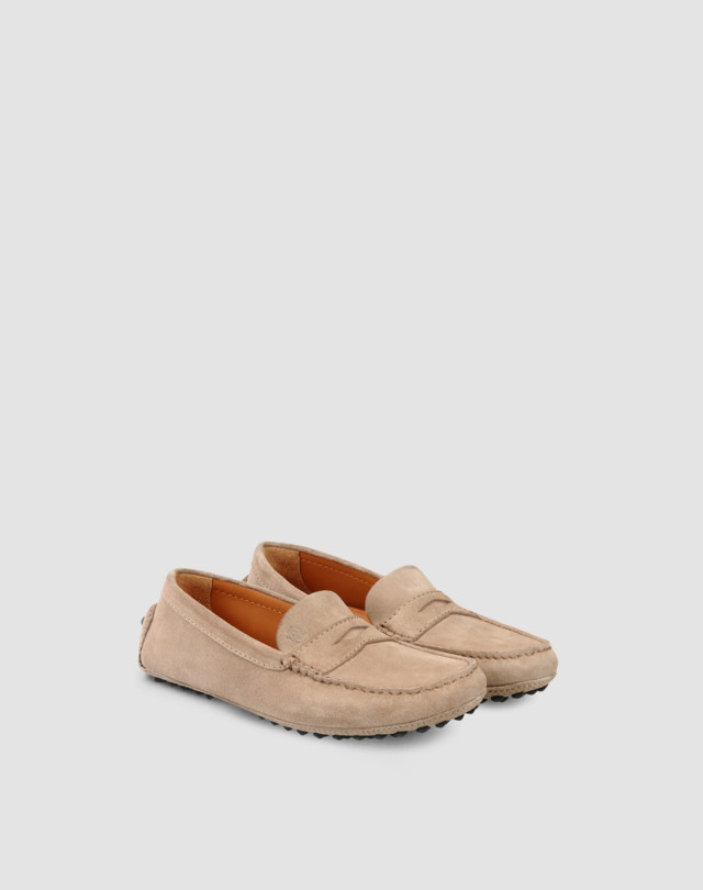 DUNHILL Super soft suede saddle driving shoe Loafers & Drivers Man f
