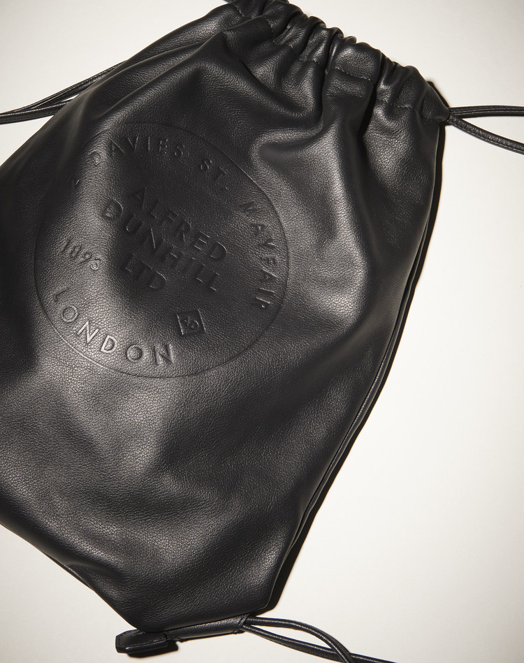 mens leather drawstring bag