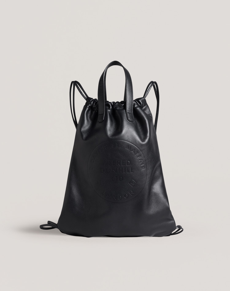 mens leather drawstring bag