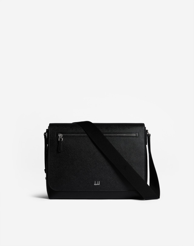 Dunhill Men's Cadogan Large Flap Messenger Bag - Black