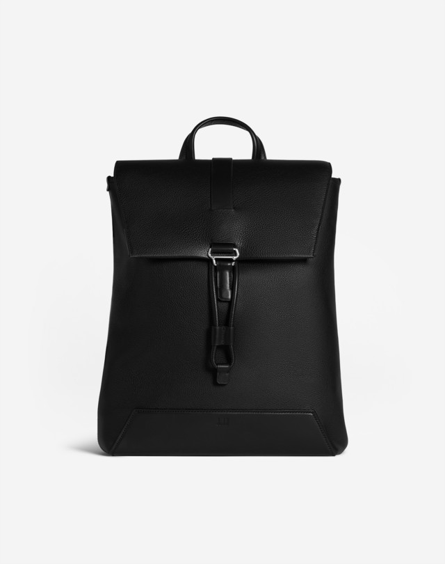 Men's Black 1893 Harness Flap Backpack | dunhill UK