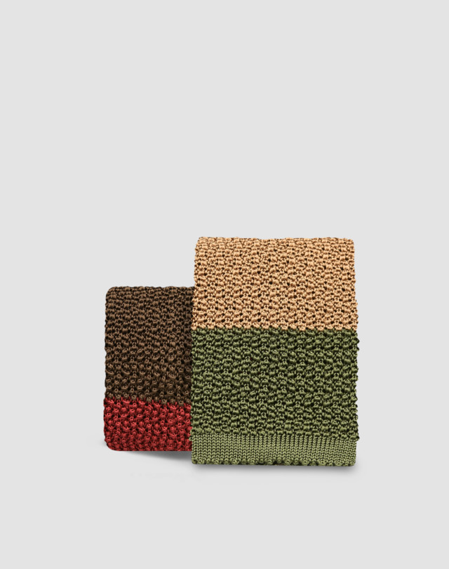 DUNHILL Striped Knitted Tie PRINTED TIES Man f