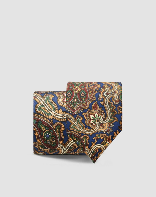 DUNHILL Large paisley print tie Ties & Pochettes Man f