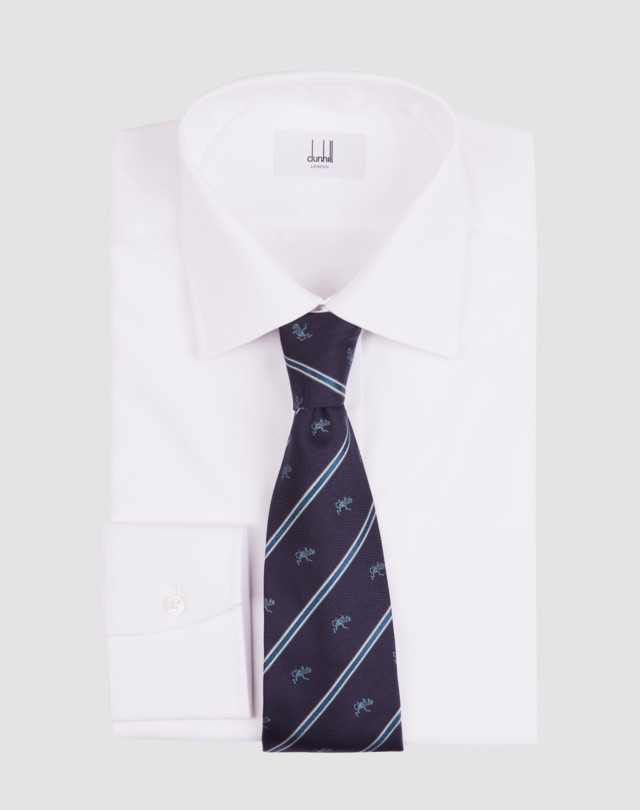DUNHILL Cravate en soie tissée à rayures et Tweenie Cravates & Pochettes Homme f