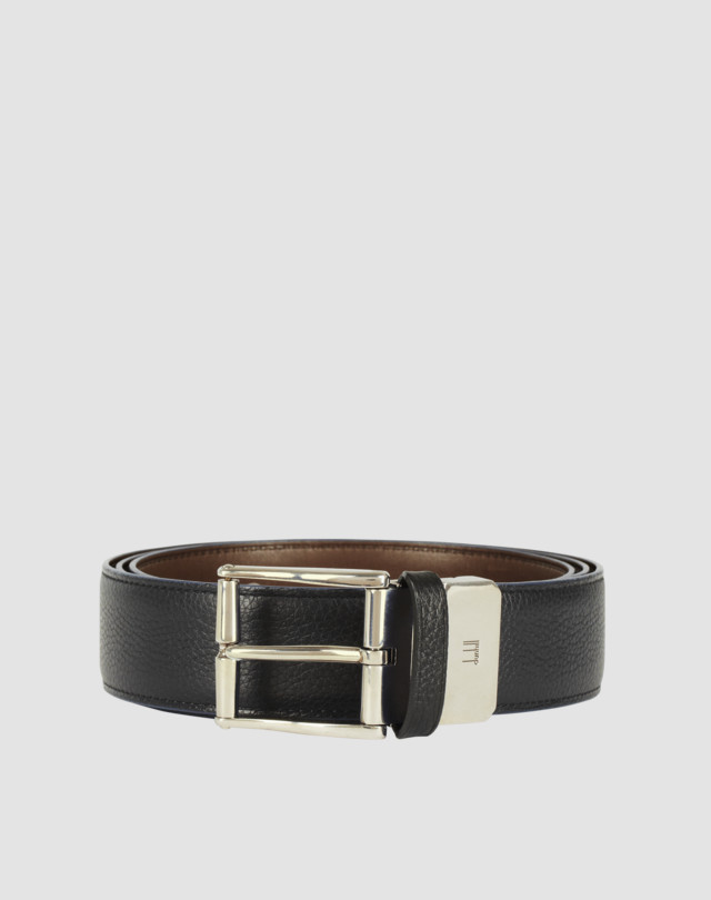 DUNHILL Reversible buckle grained leather belt BELTS Man f