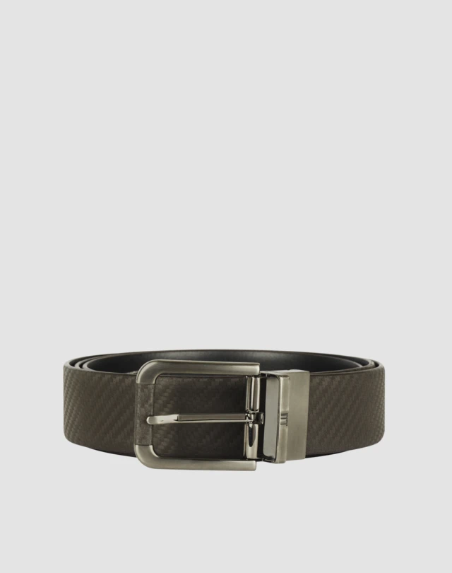 DUNHILL Reversible Buckle Chassis Leather Belt BELTS Man f