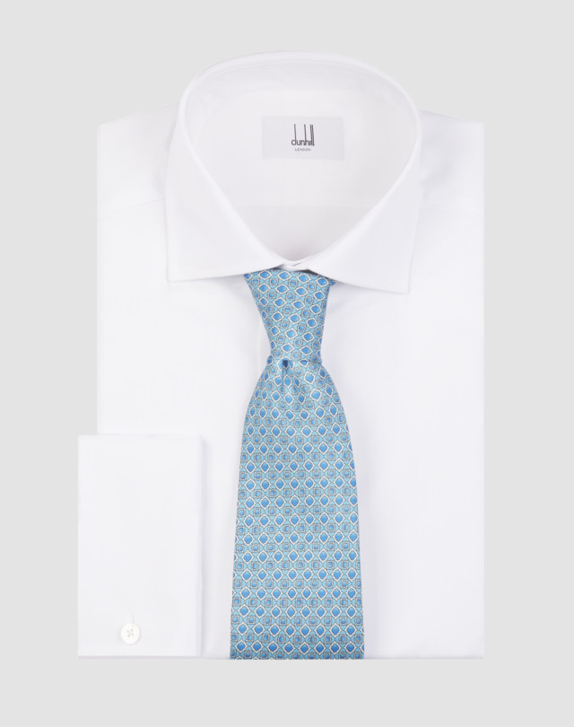 DUNHILL Geometric Print Silk Tie Ties & Pochettes Man f