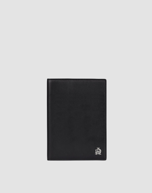 DUNHILL Engine Turn Leather Passport Holder ORGANISERS Man f