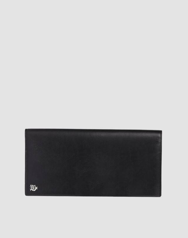 DUNHILL Engine Turn Leather Travel Wallet COAT WALLETS Man f