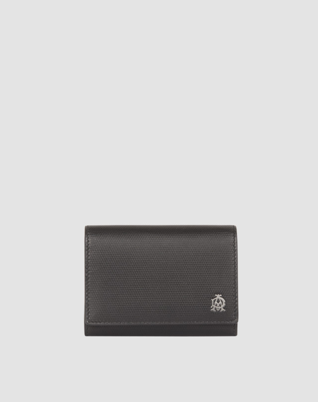 DUNHILL Engine Turn Leather Business Card Case CARD CASES Man f