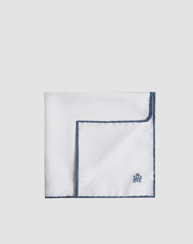 DUNHILL White Border Pocket Square Ties & Pochettes Man f