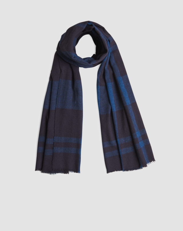 DUNHILL Tonal Check Cashmere Scarf SCARVES Man f