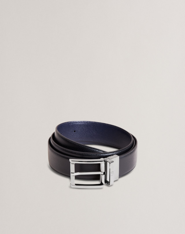 DUNHILL Reversible Rectangular Buckle Belt in Gunmetal BELTS Man f