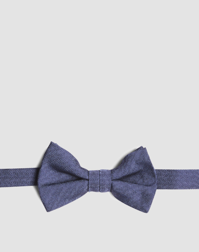 DUNHILL Herringbone Silk Bow Tie BOW TIES Man f
