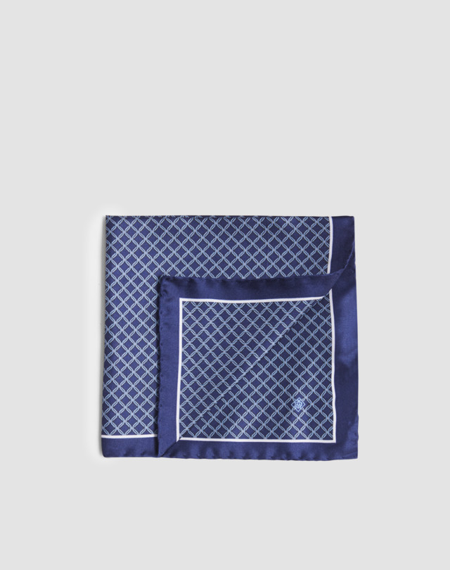 DUNHILL Mouchoir de poche en soie de mûrier à imprimé torsadé Cravates & Pochettes Homme f
