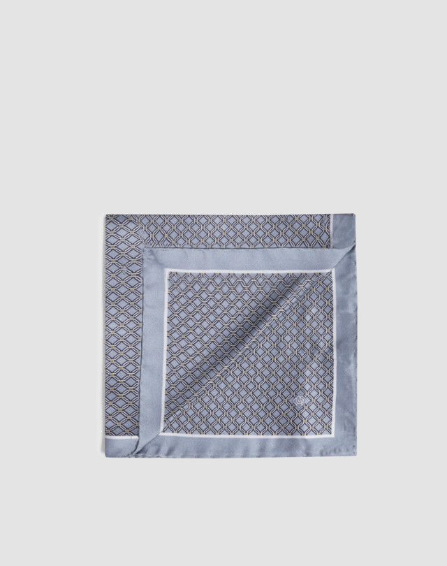 DUNHILL Twisted Print Mulberry Silk Pocket Square Ties & Pochettes Man f