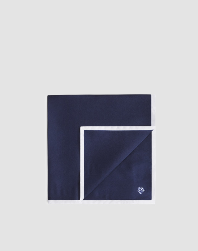 DUNHILL Bordered Mulberry Silk Pocket Square Ties & Pochettes Man f