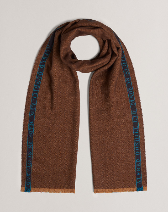 DUNHILL Merino Herringbone Selvedge Scarf SCARVES Man f