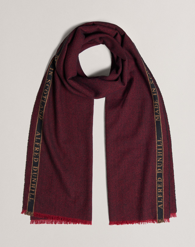 DUNHILL Herringbone Selvedge Cashmere Scarf SCARVES Man f