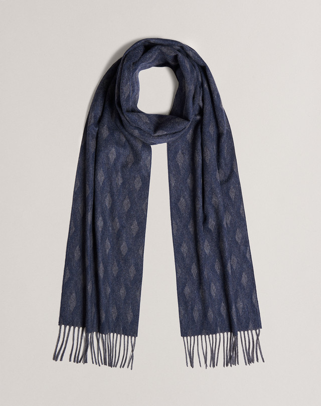 DUNHILL Engine Turn Cashmere Scarf SCARVES Man f