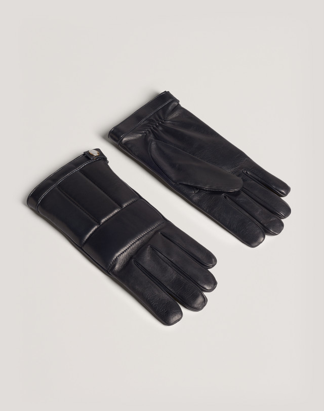 DUNHILL ボタントリム レザーグローブ グローブ メンズ f